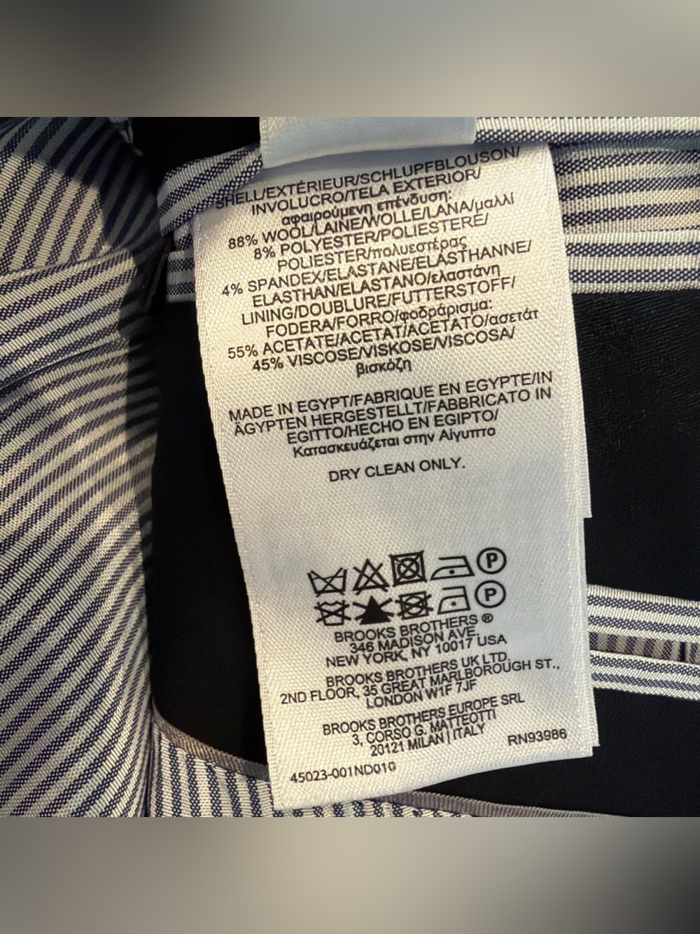 Brooks Brothers Explorer Madison Fit Blazer Wool Black Men’s 48L - Picture 5 of 7